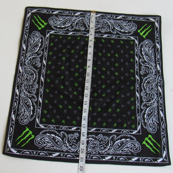 NEW Monster Energy Black Hat Cap and Clear Fanny Pack Waist Bag Bandana Set - Picture 15 of 15
